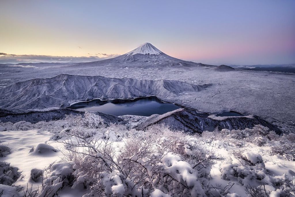 Each season reveals a different view of Mt. Fuji. Looking from Yamanashi Prefect...