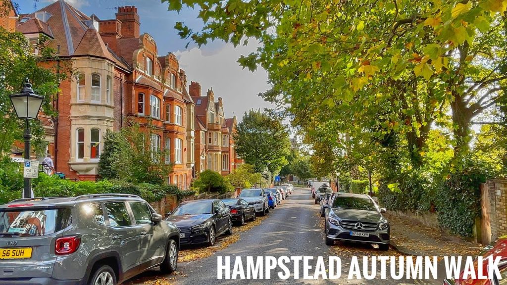 Walking London Hampstead Side Streets in Autumn - October 2021 [4K HDR]