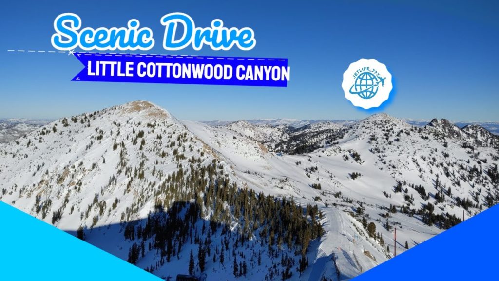 Scenic drive through the mountains (Little Cottonwood Canyon)