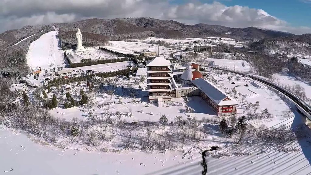 Ashibetsu, Hokkaido, Japan - drone flyover
