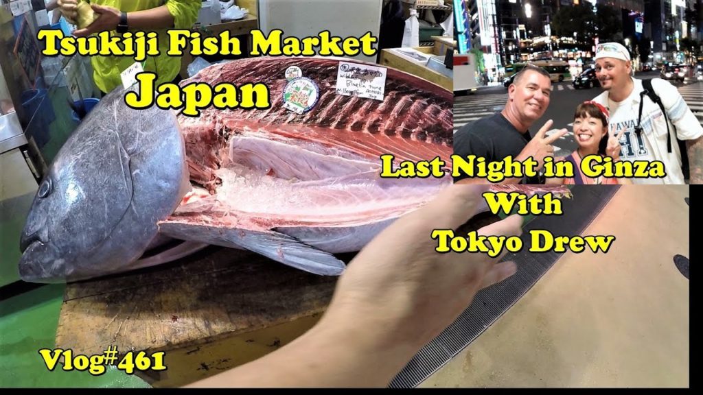 HUGE Tsukiji Fish Market Japan. Last night in Ginza