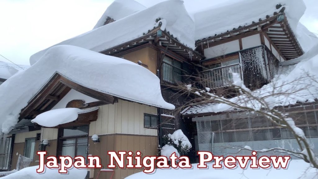 Japan Niigata Snow Walk Preview 2021. ASMR Ambience Sound Sleep Meditate Relax Sneak Peak Mountain