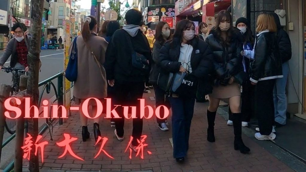 💕🎁🎄 MerryX'mas 🎄🎁💕Too many girl to walk Shin-Okubo Tokyo walking tour.【4K ASMR】