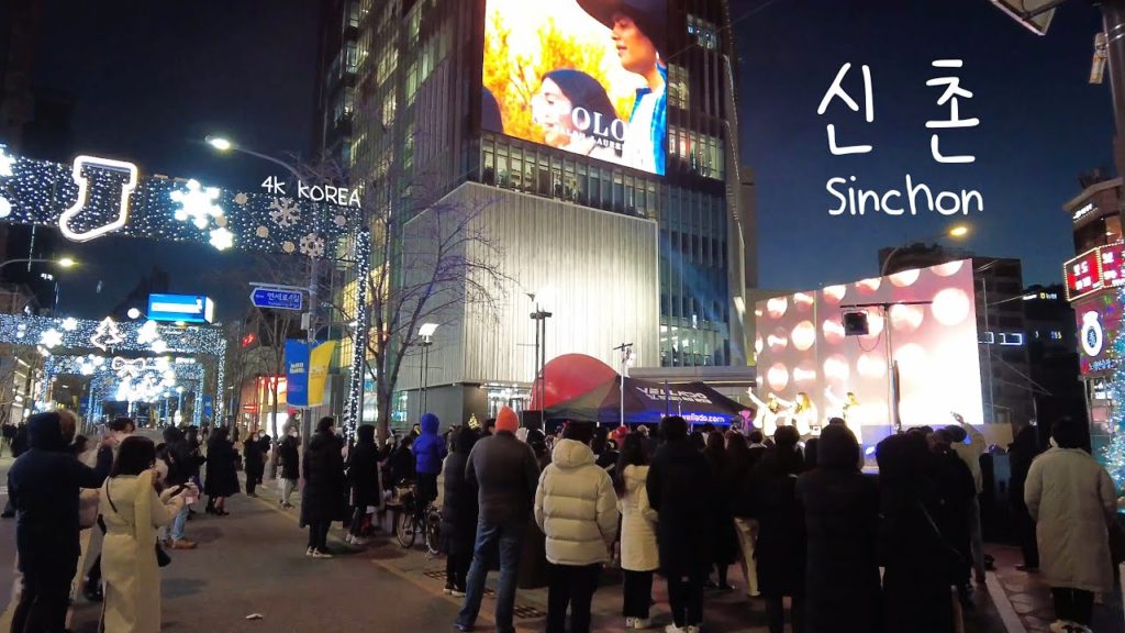 【4K UHD Korea】 Walk in Seoul, Sinchon with Performances and BTS V private zone (Dec.2021) 【4K UHD Korea】 Walk in Seoul, Sinchon with Performances and BTS V private zone (Dec.2021)