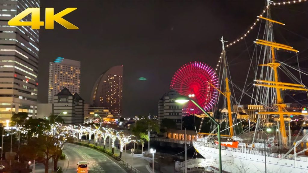 🇯🇵 Yokohama Christmas Lights - Winter 2021 Kanagawa, Japan【4K-60fps】
