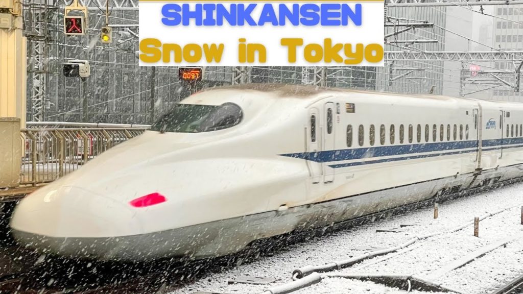 Tokaido-Shinkansen with snow view ~ Tokyo to Shin-Yokohama