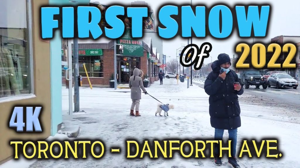 Snowfall Toronto Canada 2022 [4K] ASMR Walk
