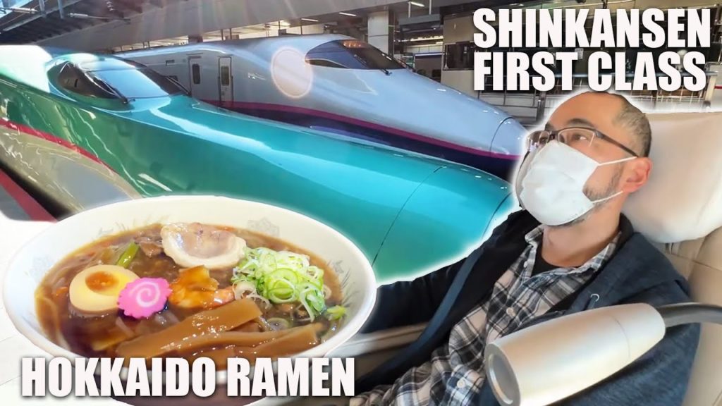Shinkansen First Class | UNIQUE Ramen & Fried Chicken in Hokkaido Japan