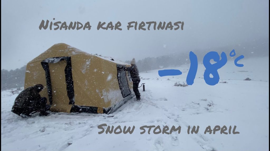 ŞİŞME ÇADIR İLE KAR FIRTINASI I Snow Storm With Air Tent ŞİŞME ÇADIR İLE KAR FIRTINASI I Snow Storm With Air Tent