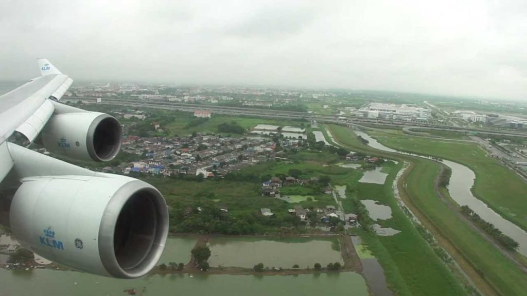Amsterdam (AMS) - Bangkok (BKK) KLM #877 Landing