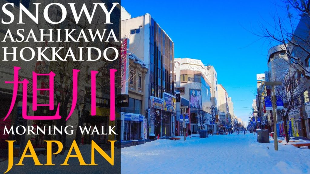 [4K] Beautiful Snowy Walk in Asahikawa | Hokkaido | Virtual Walk Japan