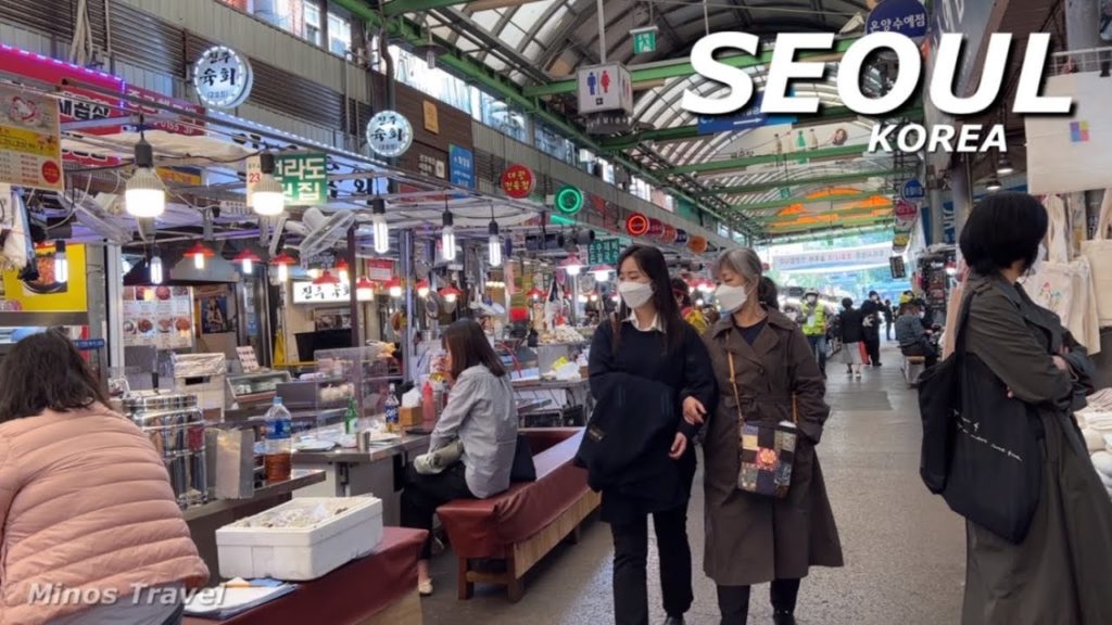 [4K] Seoul Walk🇰🇷 - Walking in the food paradise Gwangjang Market, walking tour(October 2021)