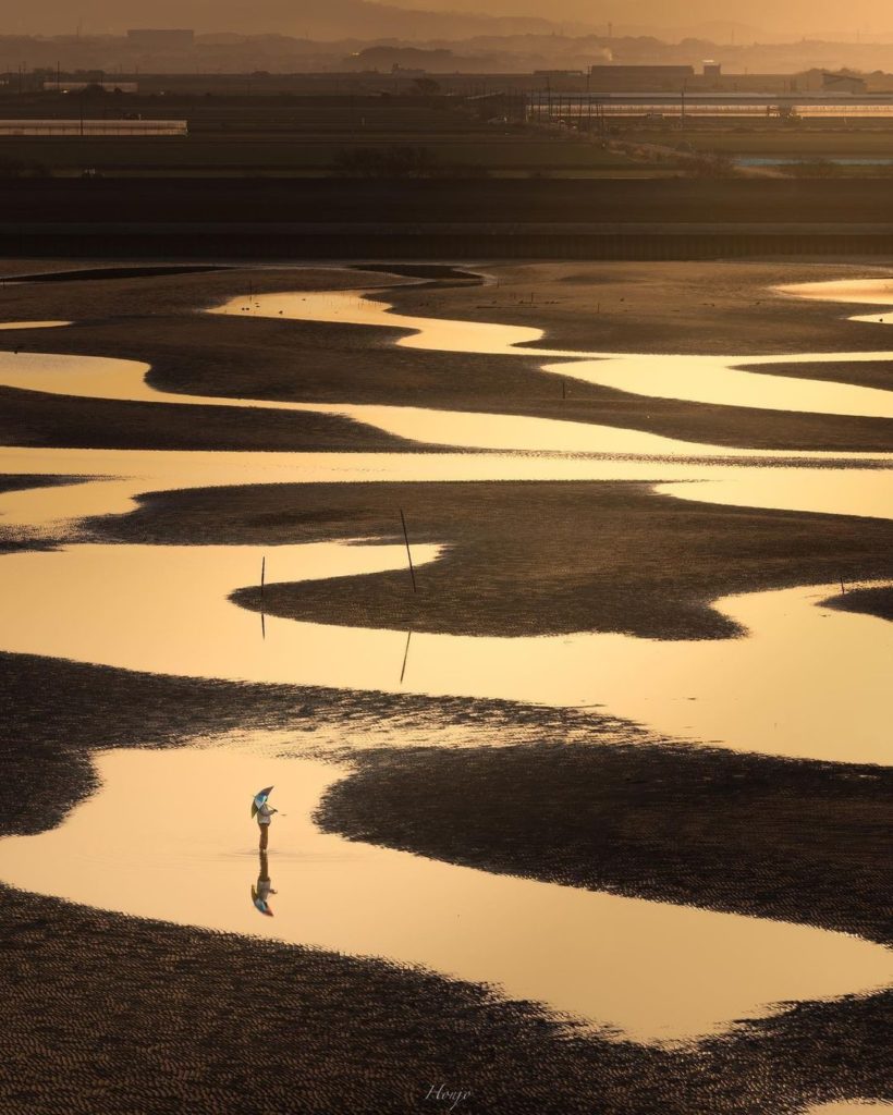 Isn't the sunset reflected in such a unique pattern? 
The light at the end of th...