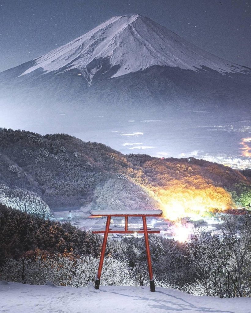 Yet another incredible side of Mt. Fuji, where every season and vantage point of...