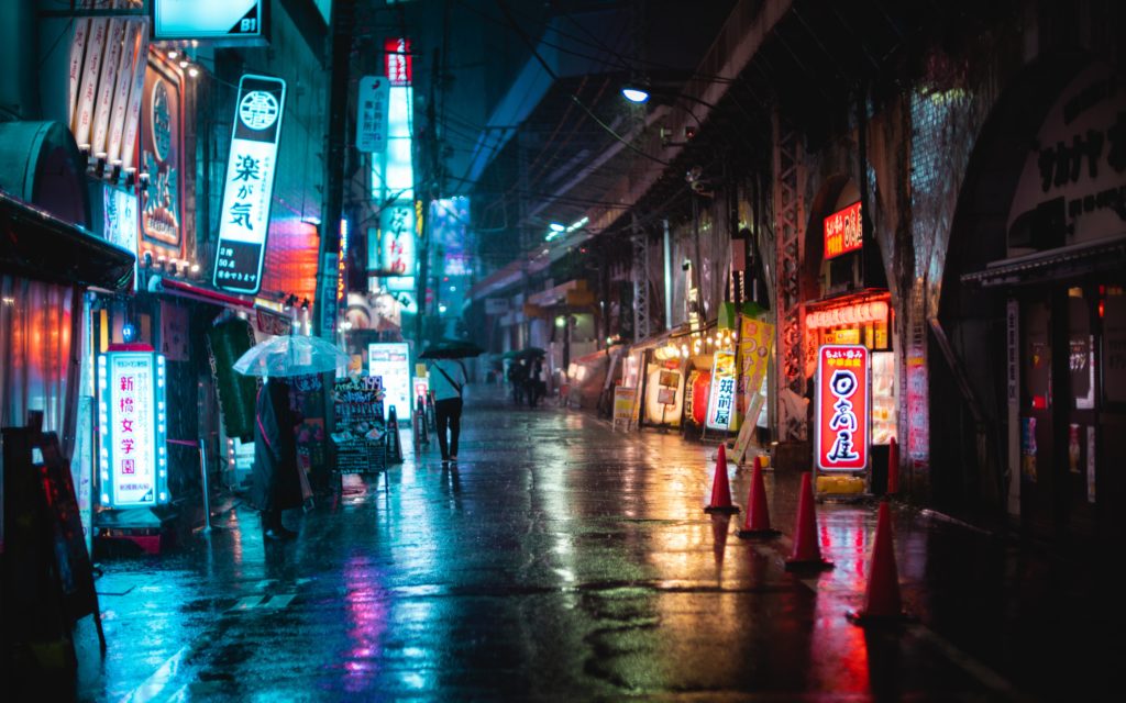 Izakayas under the train tracks in Shinbashi, Tokyo