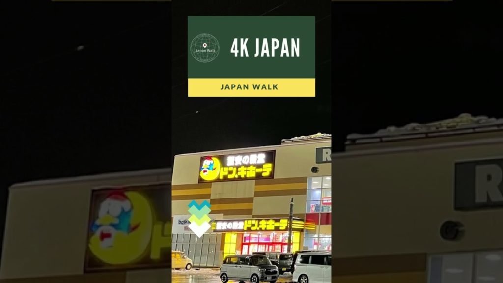 【4K HDR】Night Walk in NIIGATA (新潟散歩) Walk around DON DON DONKI Neighborhood Walking Tour | 新潟長岡 2022