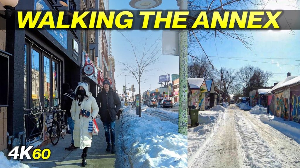 Toronto Snow Covered Laneways & Streets in The Annex (Jan 21, 2022)