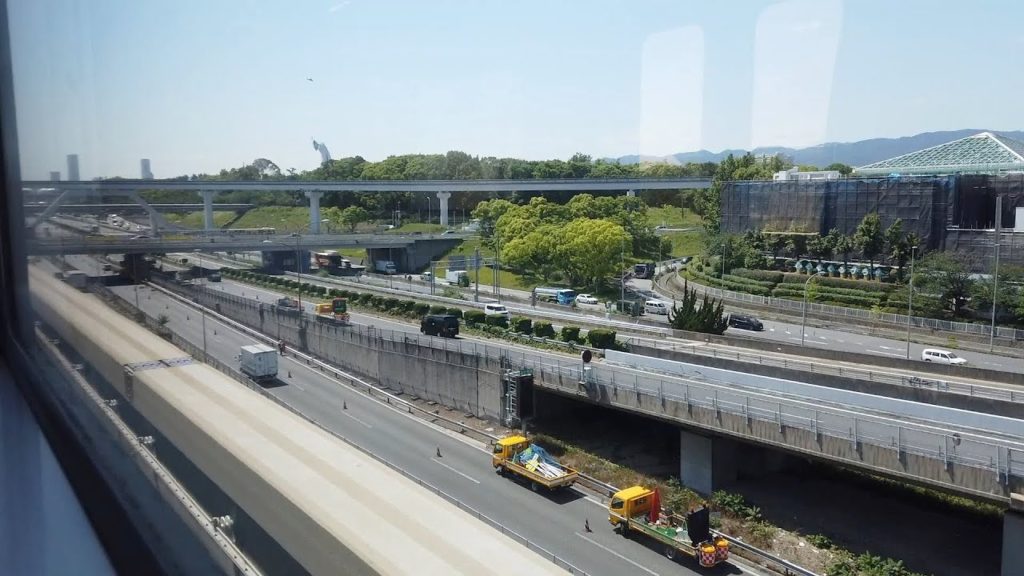 Suita, Japan - Osaka Monorail - Unobe Station to Bampaku-kinen-kōen Station (2019)
