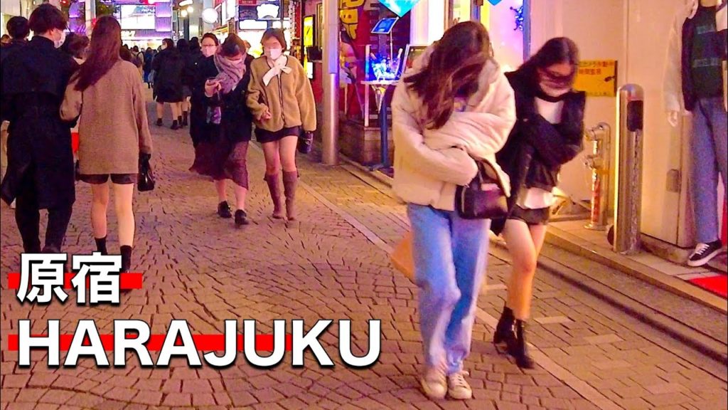 【4K】A walk on Takeshita Street in Harajuku on a windy day 🌇✨🚶‍♂️ (Tokyo Japan 🔴)
