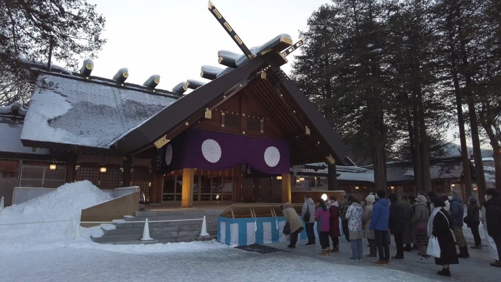 【4K】2022 日本 北海道 札幌 中央区 宮ケ丘 北海道神宮 初詣【Binaural Audio】