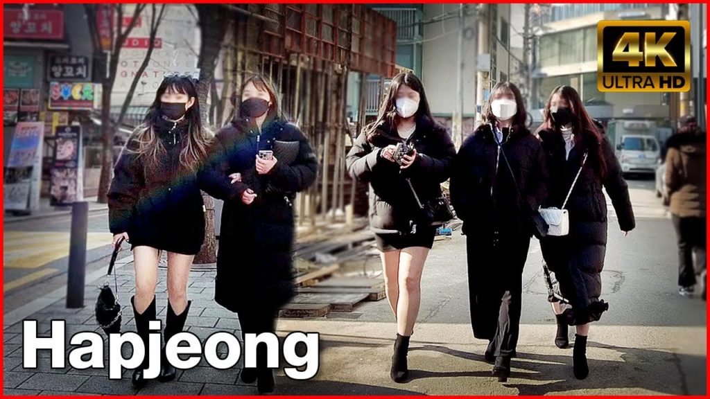 [4K] Korea Walking Tour - 😎❤️ Hapjeong Cafe Street, Shopping, Seoul 😎❤️ 한국 여행 - 합정동 카페거리, 쇼핑, 서울