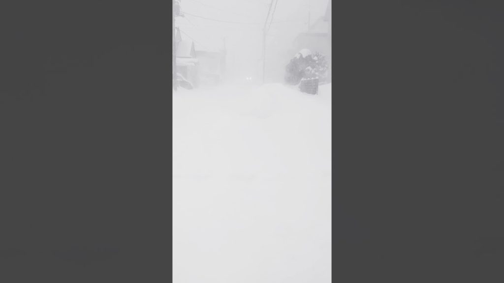 Whiteout Blizzard in Sapporo, Hokkaido. (ホワイトアウト)