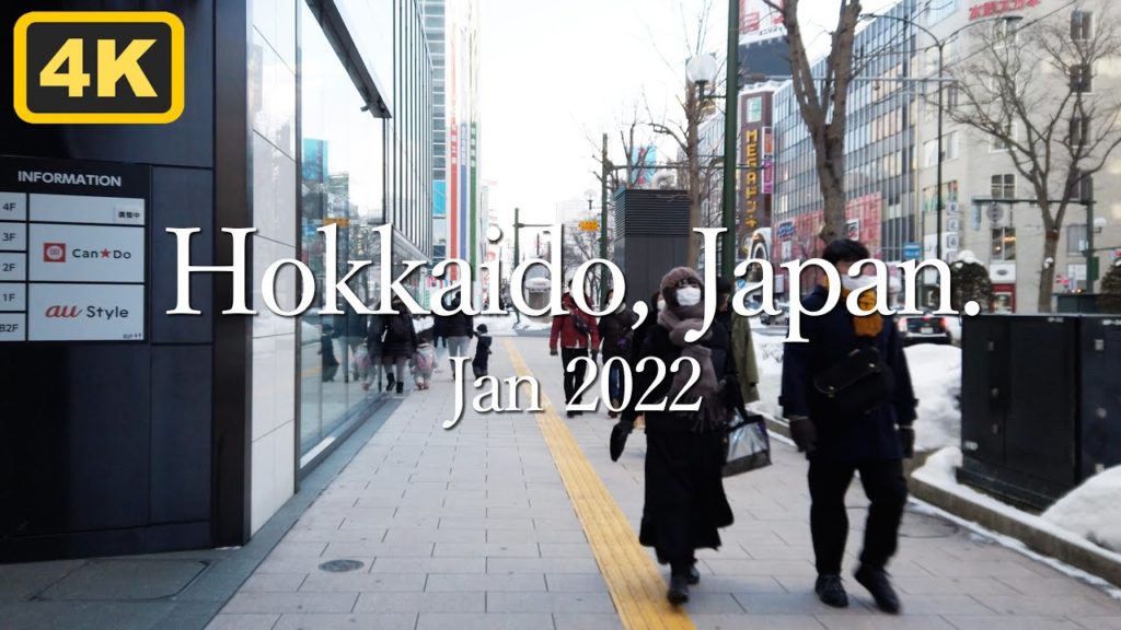 JR Sapporo station to Nakajima park - HOKKAIDO Walk / JR札幌駅から中島公園 [4K]