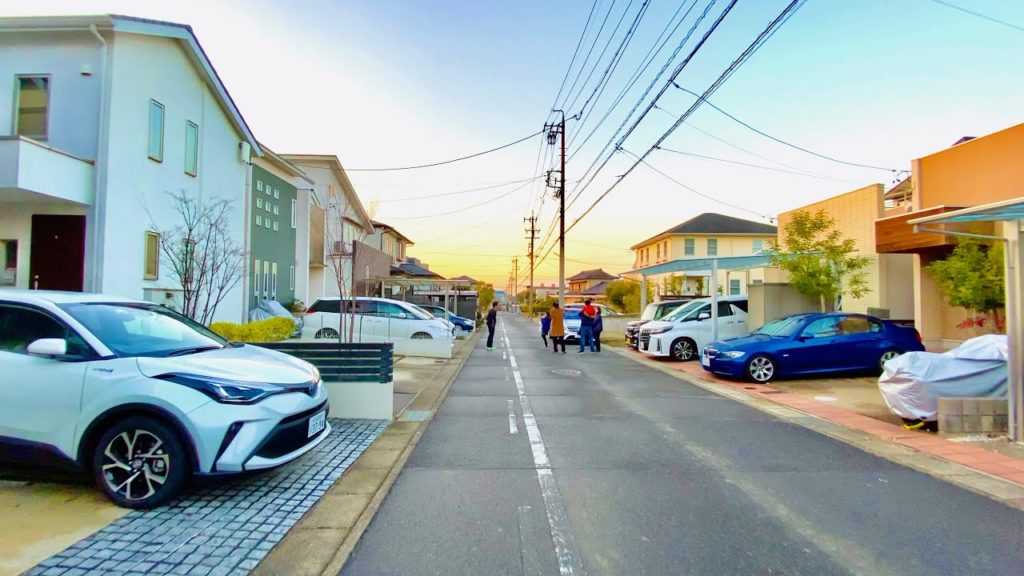 【4K】Modern Japanese Neighborhood / Beautiful Sunset Walking Tour (Nagakute, Nagoya)