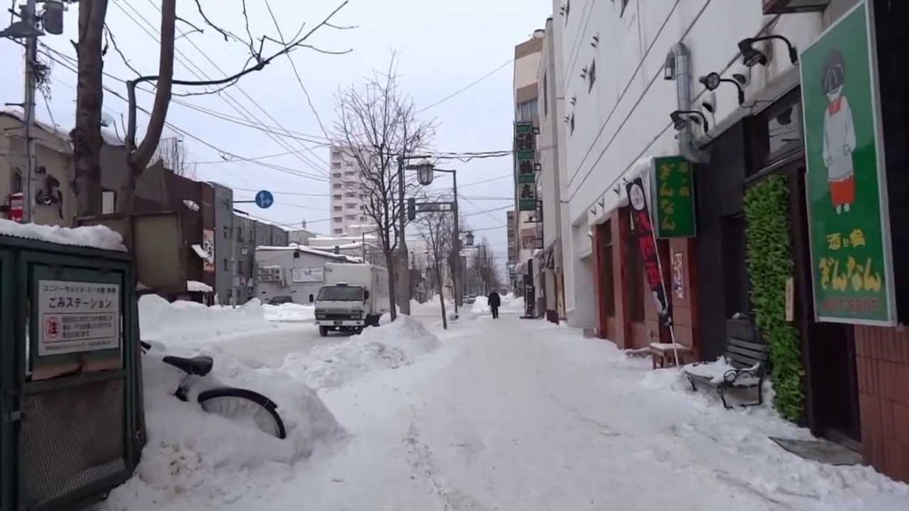 雪の旭川市内　Asahikawa City in Hokkaido
