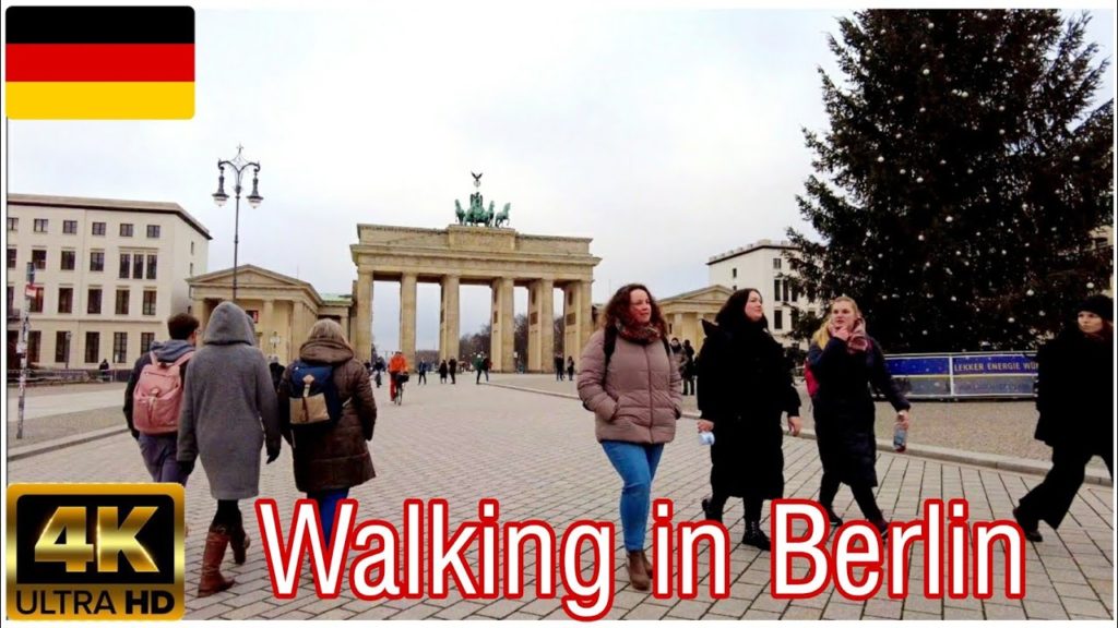 Walking through Berlin, Germany in 4k - Virtual Walking Tour with Original City Sounds