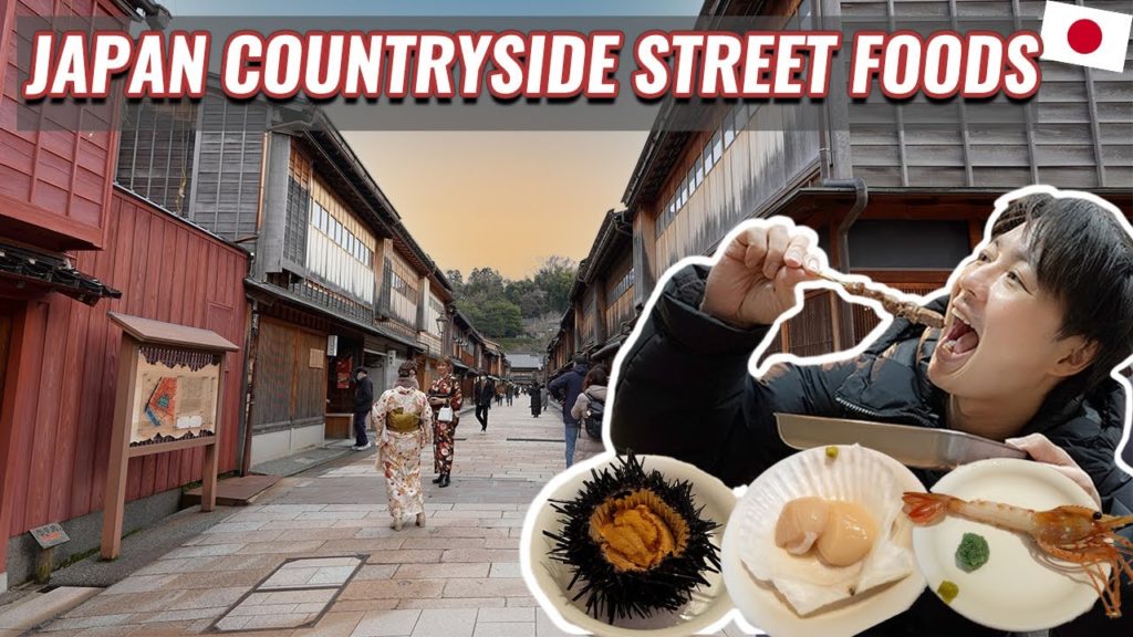 Old Japan Town Street Foods Market and Beautiful Places in Kanazawa Ep.333