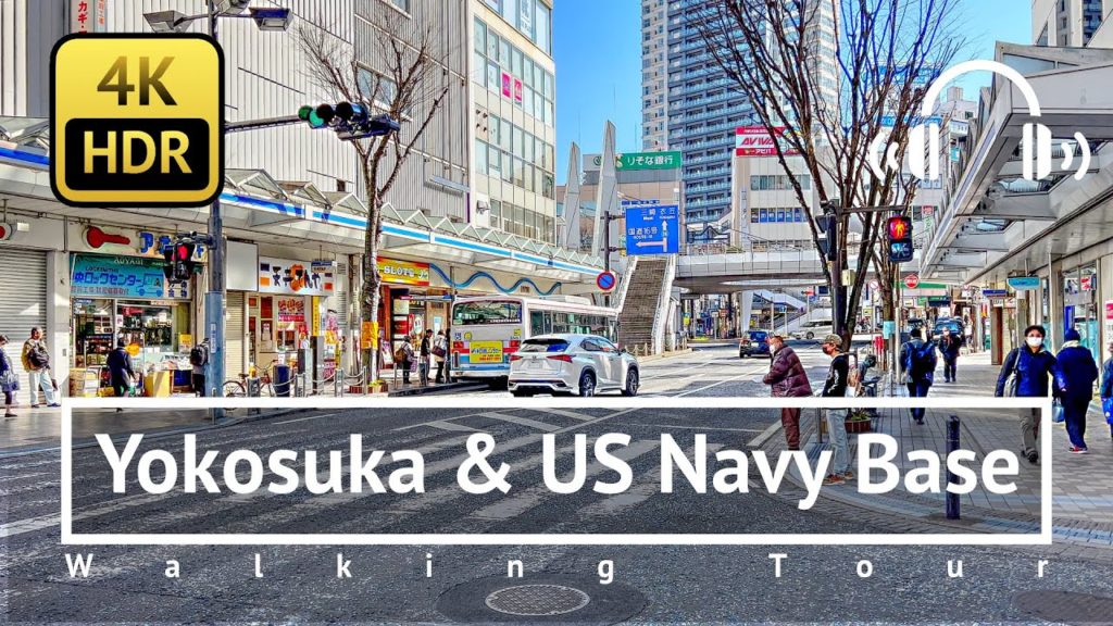 [4K/HDR/Binaural] Yokosuka & US Navy Base Walking Tour - Kanagawa Japan