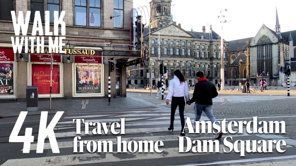 Amsterdam Walk Dam Square | Rembrandtplein | Muntplein | The Netherlands. Europe | WALK WITH ME™