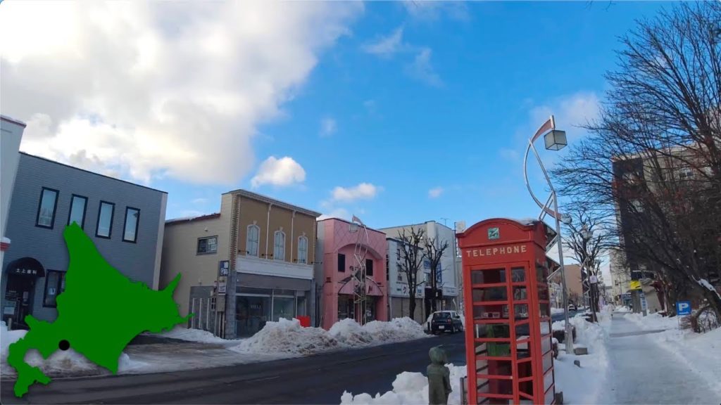 4K Walk Japan　苫小牧市の駅通中央商店街と駅前通商店街を散歩　2022年1月