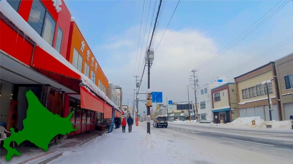 4K Walk Japan　余市町の黒川中央商店街を散歩　2021年12月