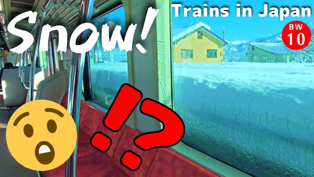 窓の半分まで雪に埋もれる日本の電車。上越線で越後湯沢に行く。　［BW-10 青春18きっぷ ひとり旅］　　Vlog