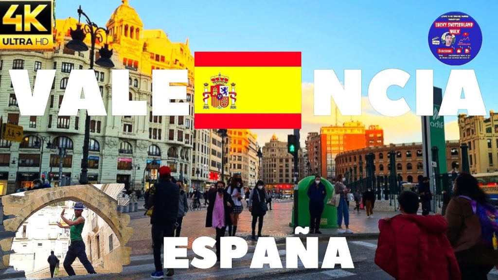 Valencia, Spain Walking Tour (4k Ultra HD 60fps) – 🇪🇦🌏🇨🇭☀️ 🇪🇸 (Sunny Day)
