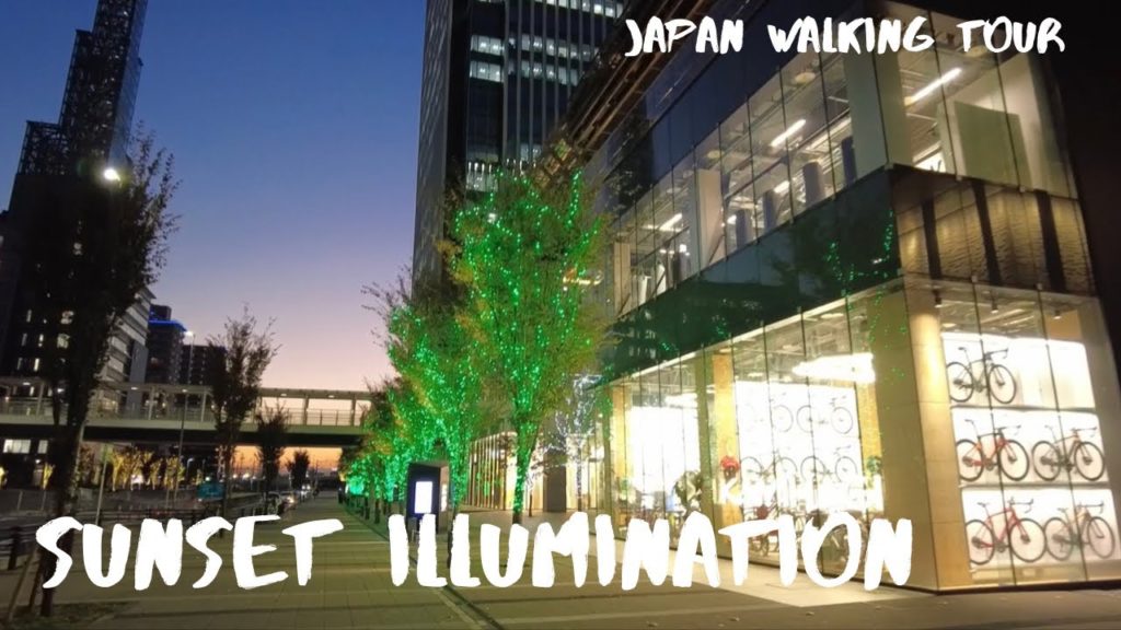 Japan Walk Tour 【GROBAL GATE】Christmas Illustration Lights with Beautiful Sunset / Sasashima Live
