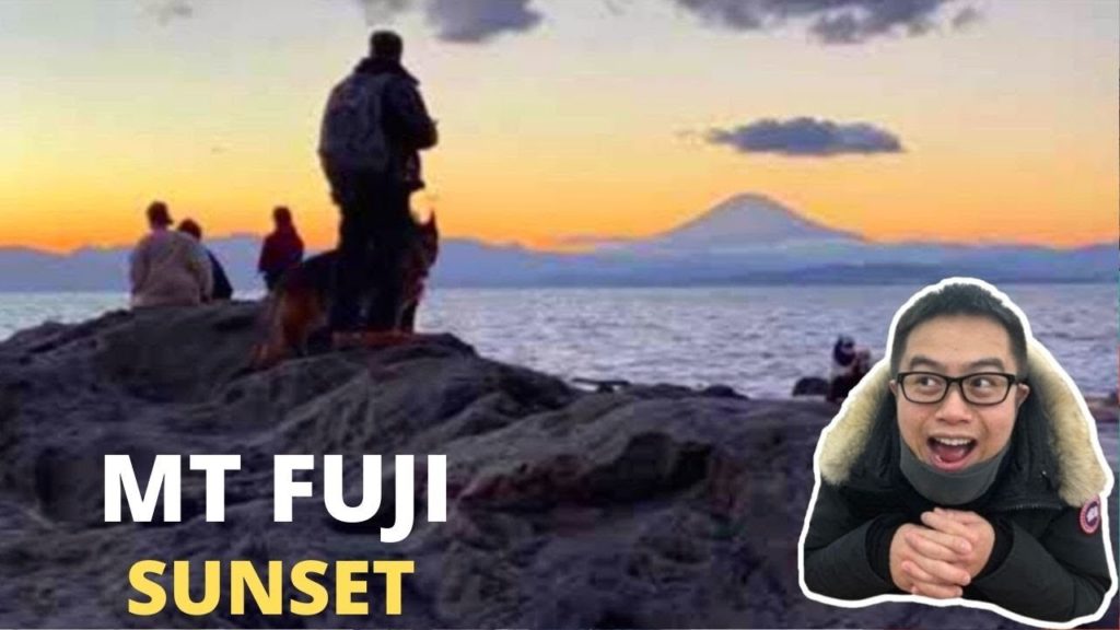 Sunset Mt. Fuji View Enoshima Island