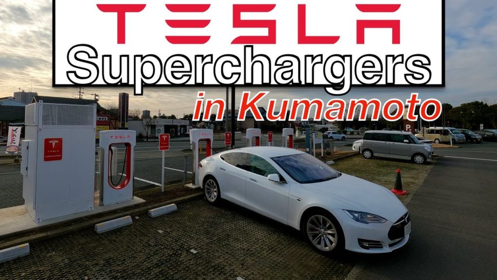 Tesla Superchargers in Kumamoto, Japan