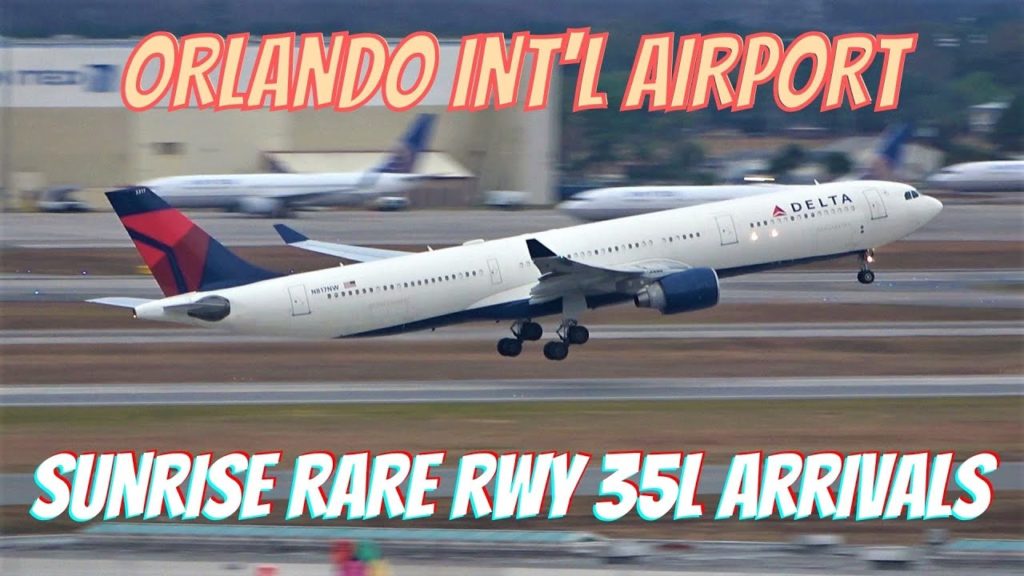 [4K] PLANE SPOTTING SW GO AROUND, RARE RWY 35L ARRIVALS. MD-11F A330 ORLANDO INT'L AIRPORT 2/08/22