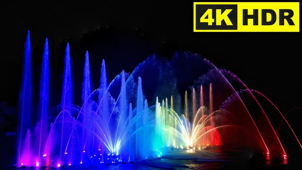 Amazing Musical Fountain show in Hamamatsu Fruit Park 【4K HDR】はままつフルーツパークの日本最大級の噴水ショー
