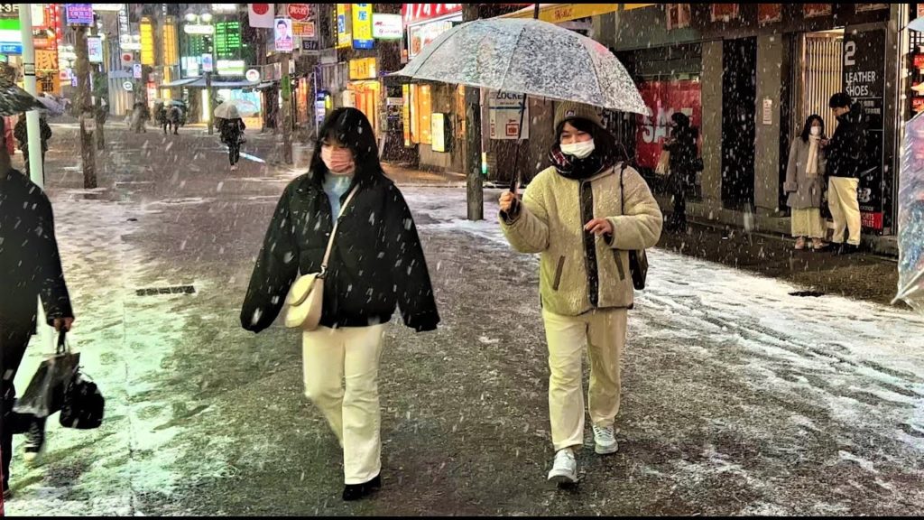 Tokyo's Shibuya On Snowy day Tokyo's Shibuya On Snowy day