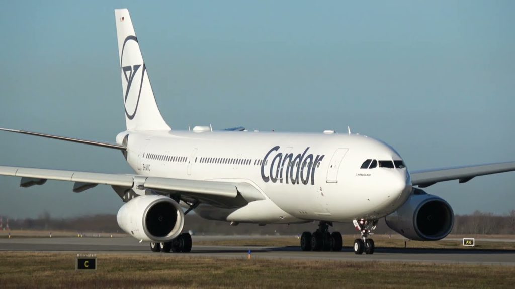 Stunning Light Airbus A330-243 Condor D-AIYC Training am Airport Leipzig-Halle Runway 26R