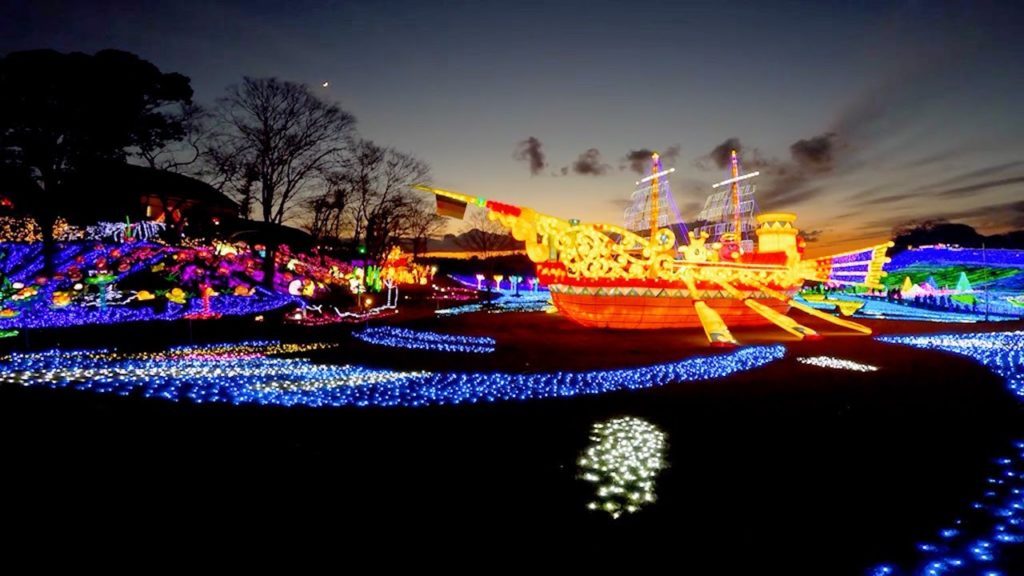 JAPAN 2020 - Winter Illumination at Country Farm Tokyo German Village [4K] Travel World | Chiba