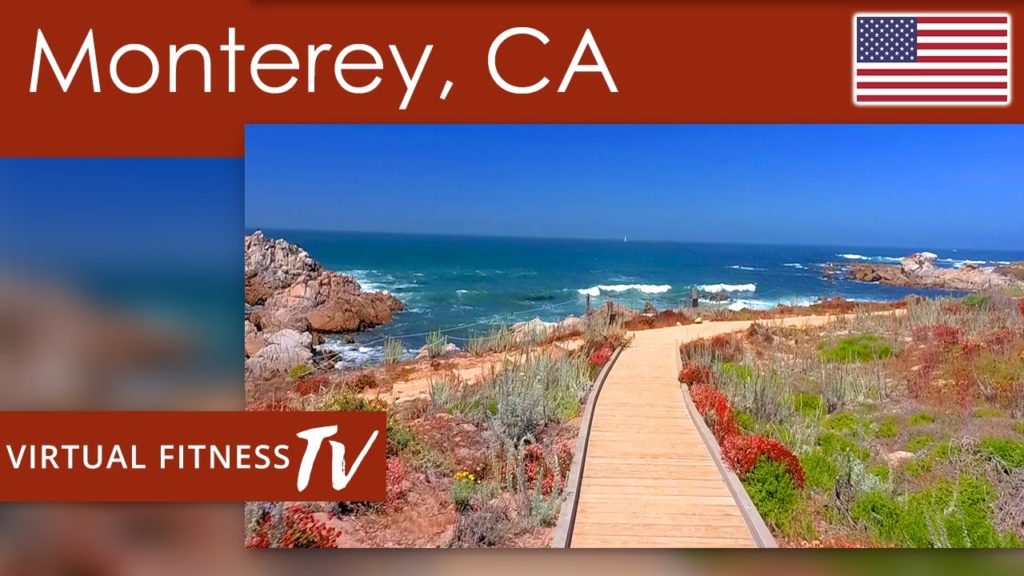 Treadmill Scenery Beach and Coastal Run in Monterey - California - USA