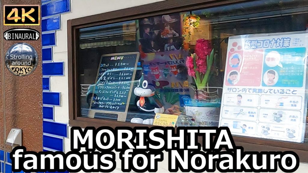 Take a stroll in MORISHITA, famous for Norakuro - 4K Tokyo Japan