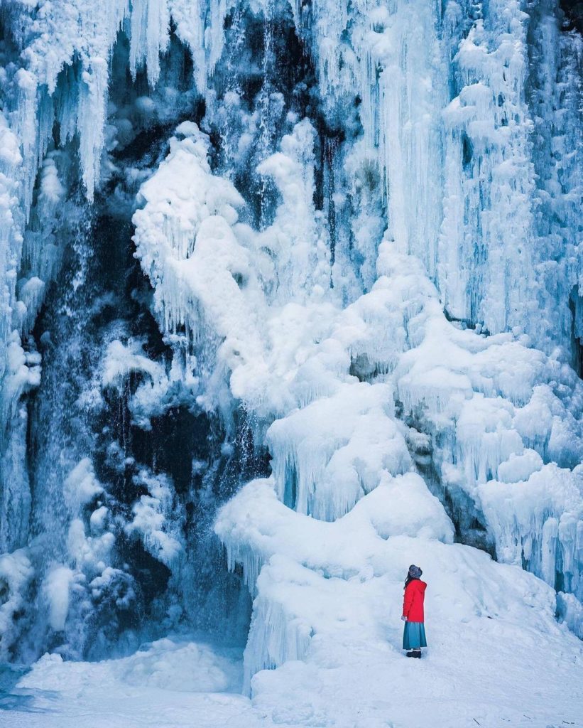 The massive icicles created by the Zengorono Falls are incredible, right??  Can ...