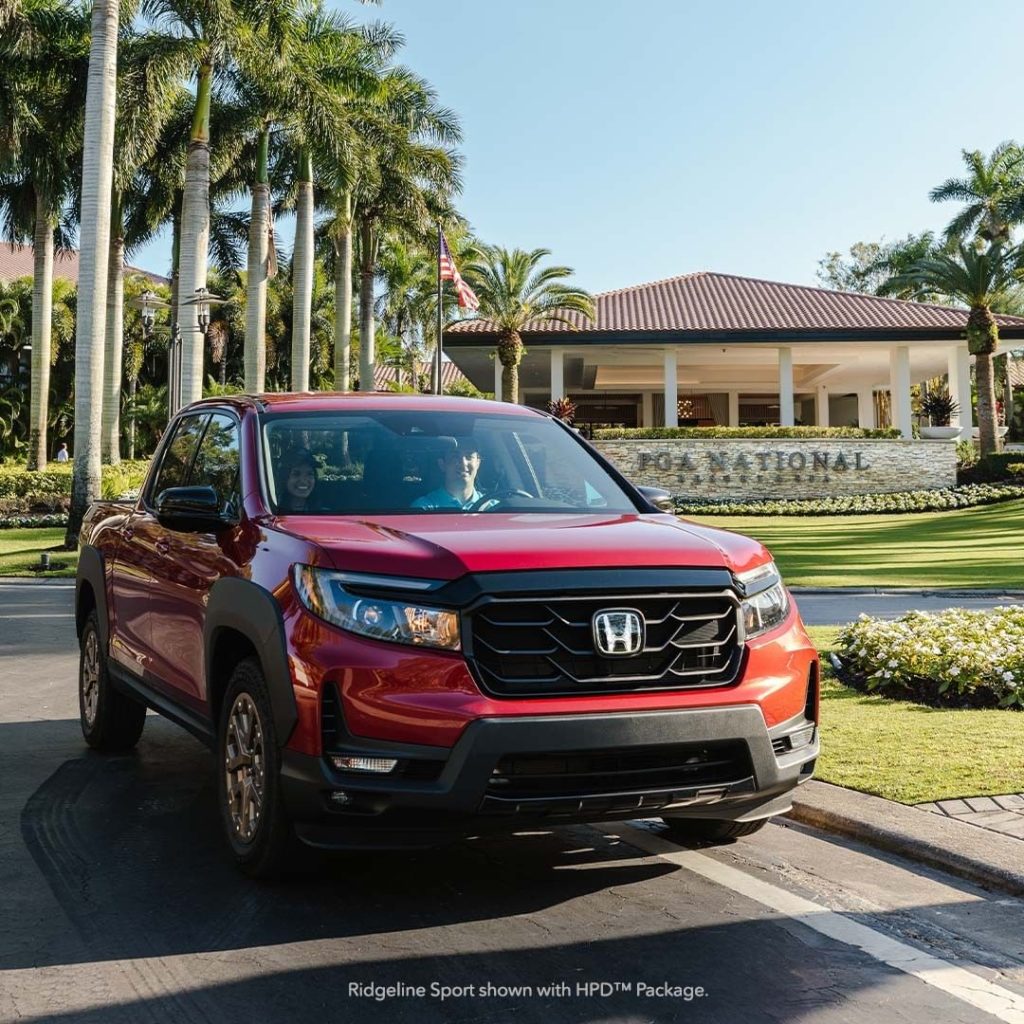 Arrive in style. It’s Day 1 of @thehondaclassic. @pgatour #HondaRidgeline...