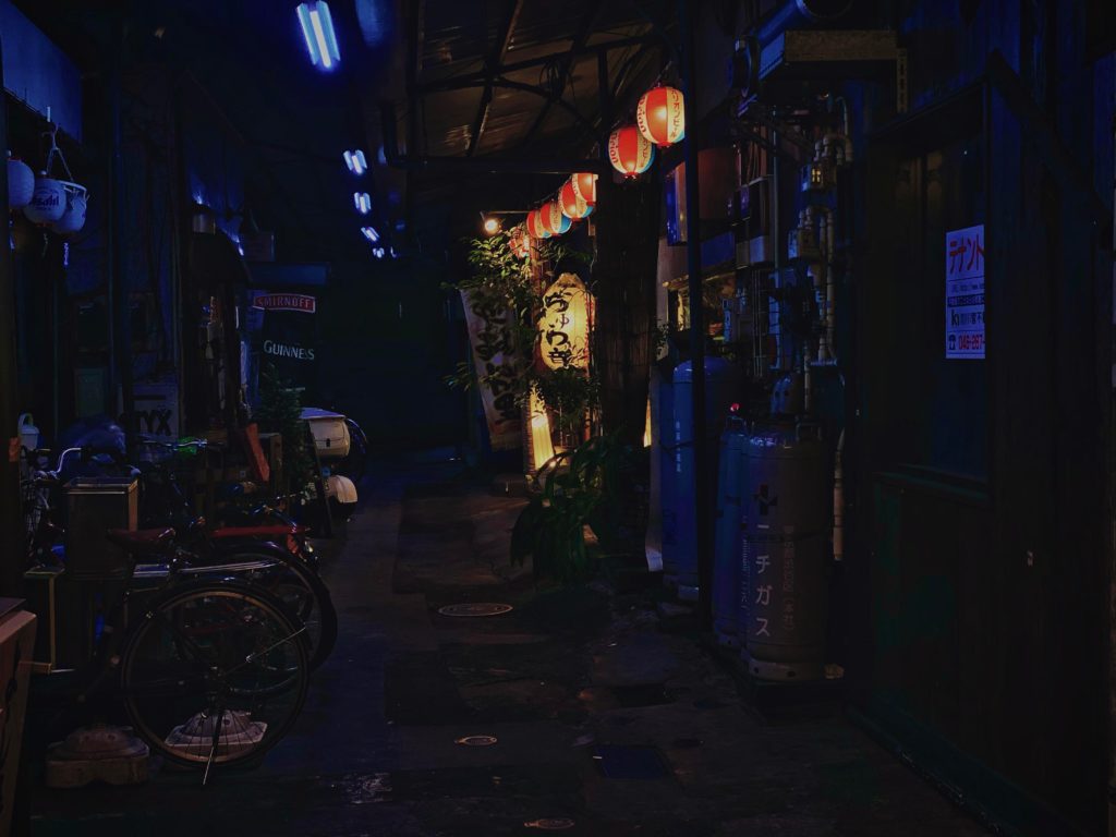 An empty alley in Yamato, Kanagawa Prefecture.